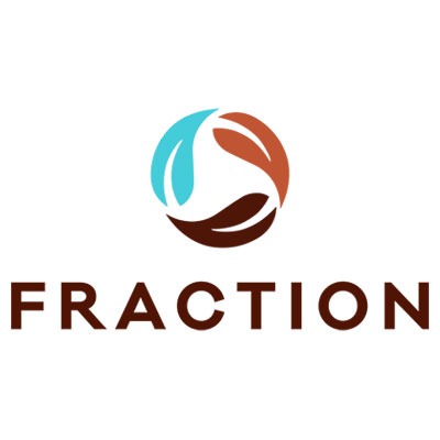 Fraction logo, square.
